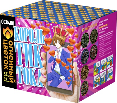 Король Тик-Тока Батарея салютов купить в Гудермесе | gudermes.salutsklad.ru